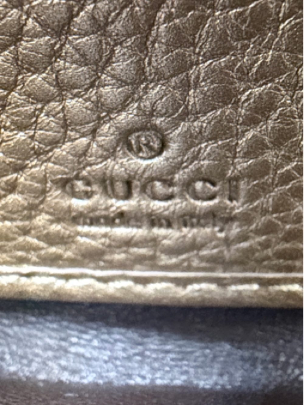 GUCCI Gold Bamboo Leather Continental Wallet Converted with Gold Chain - Picture 11 of 13